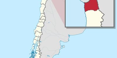 Kaart van Chili, arica
